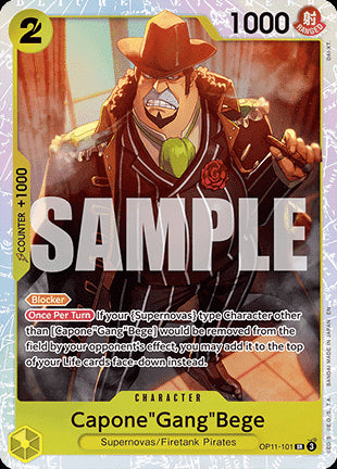 Capone"Gang"Bege (OP11-101) (V.1)⁣ - A Fist of Divine Speed⁣ (Super Rare)⁣ [101]