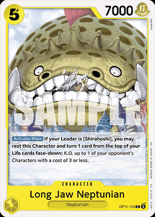 Long-Jaw Neptunian (OP11-103)⁣ - A Fist of Divine Speed⁣ (Common)⁣ [103]