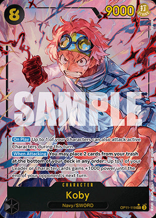 Koby (OP11-119) (V.2)⁣ - A Fist of Divine Speed⁣ (Alternate Art)⁣ [119]