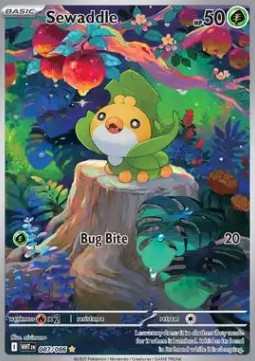 Sewaddle⁣ - White Flare⁣ (Illustration Rare)⁣ [087]