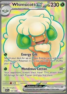 Whimsicott ex⁣ - White Flare⁣ (Ultra Rare)⁣ [157]
