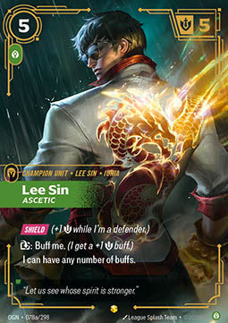 Lee Sin, Ascetic (V.2 - Showcase) - Origins (Showcase) [OGN-078a]