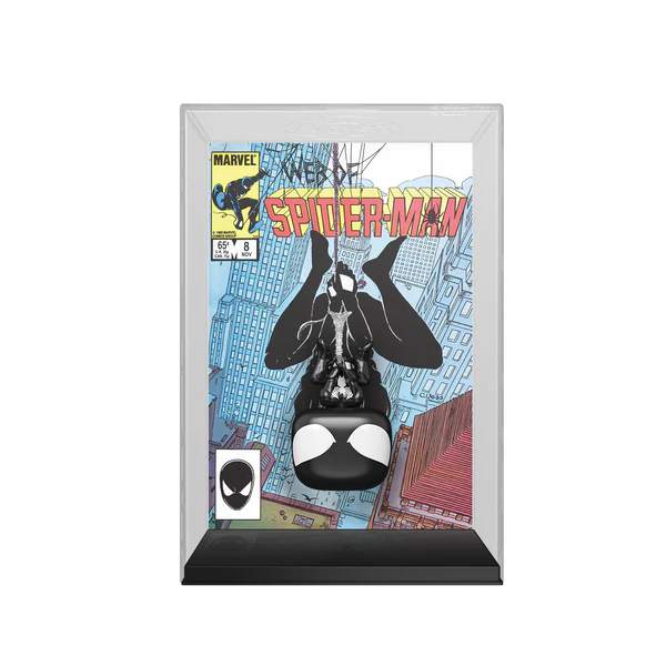 Funko POP! - Comic Covers: Black Suit Spider-Man (Web Of Spiderman #8) #71 Figur