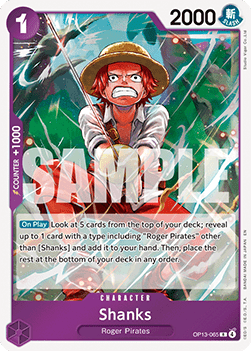 Shanks (OP13-065) (V.1) - Carrying on his Will (Rare) [OP13-065]