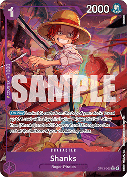 Shanks (OP13-065) (V.2) - Carrying on his Will (Alternate Art) [OP13-065]