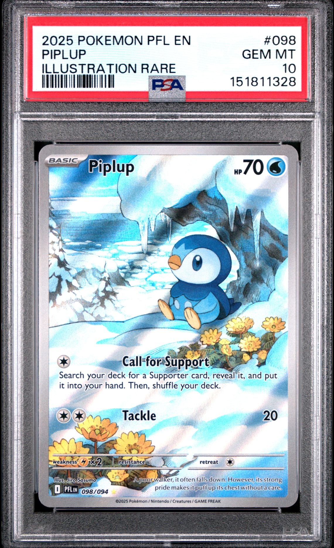 Piplup #098 Phantasmal Flames PSA 10 - forside