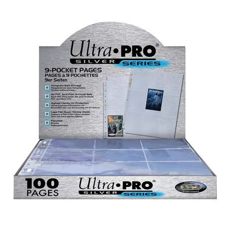 9-Pocket Pages Silver Series (100 mappelommer) Samlemappe Ultra Pro 