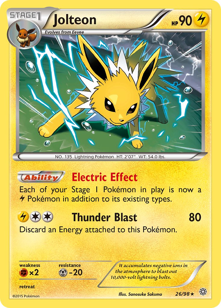 Jolteon - Ancient Origins (Holo Rare) [AOR-26] English / Near Mint / Normal