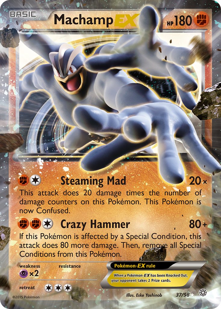 Machamp EX - Ancient Origins (Ultra Rare) [AOR-37] English / Near Mint / Normal