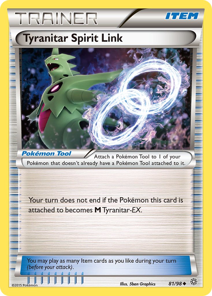 Tyranitar Spirit Link - Ancient Origins (Uncommon) [AOR-81] English / Near Mint / Normal