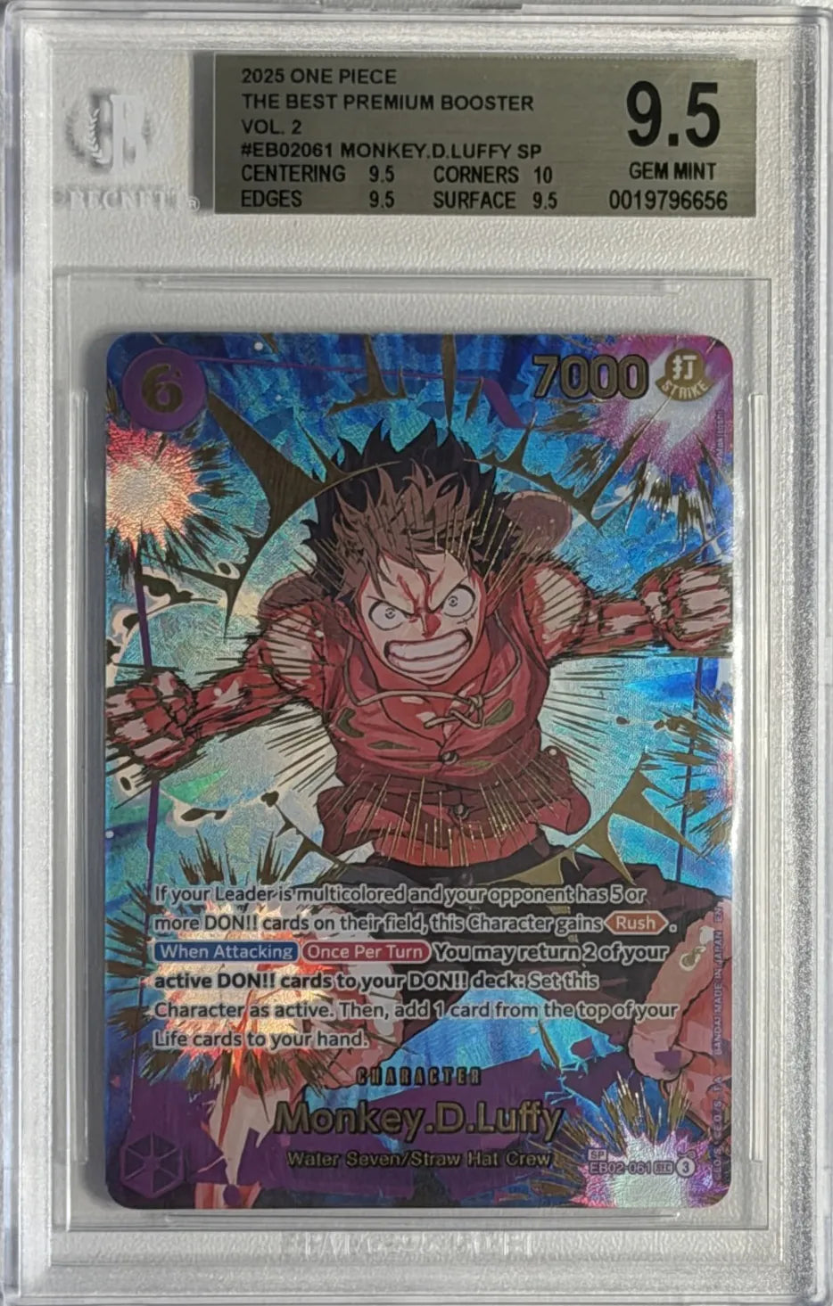 Monkey D. Luffy #061 - The Best Vol. 2 - Special Rare - BGS 9.5