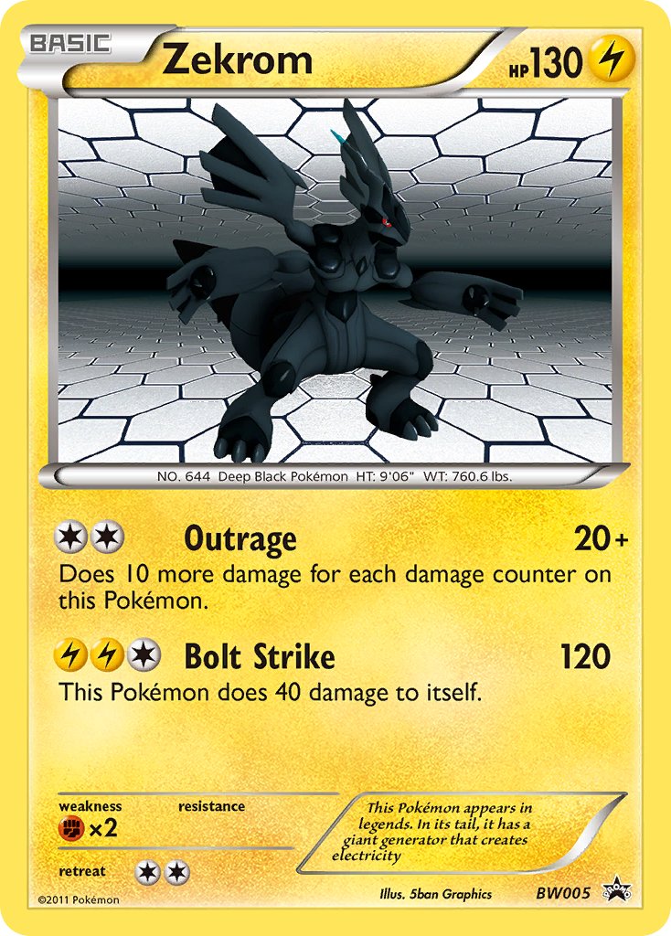 Zekrom - BW Black Star Promos (Promo) [BW-05] English / Near Mint / Normal
