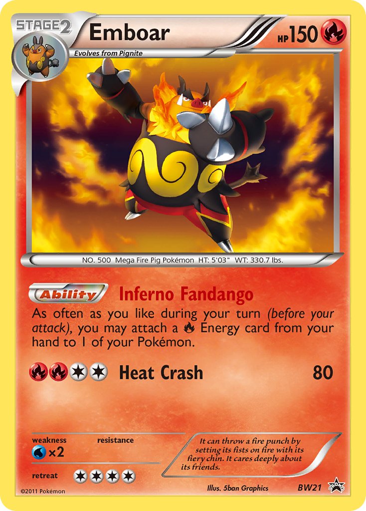Emboar - BW Black Star Promos (Promo) [BW-21] English / Near Mint / Normal