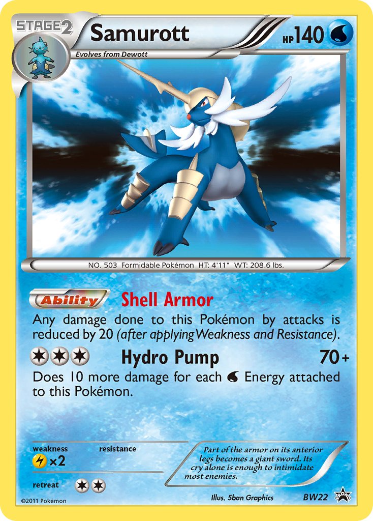 Samurott - BW Black Star Promos (Promo) [BW-22] English / Near Mint / Normal