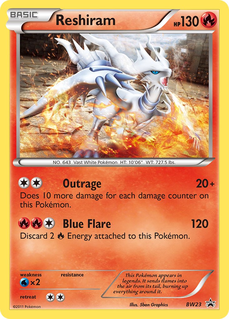 Reshiram - BW Black Star Promos (Promo) [BW-23] English / Near Mint / Normal
