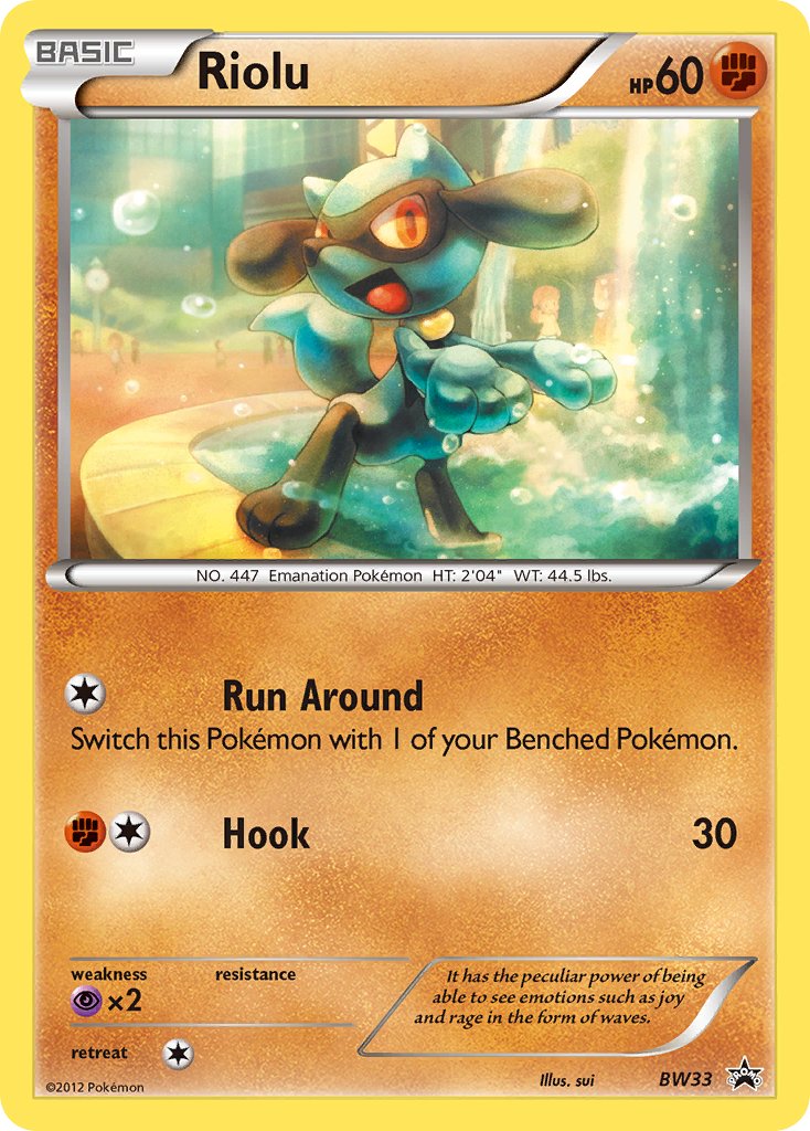 Riolu - BW Black Star Promos (Promo) [BW-33] English / Near Mint / Normal