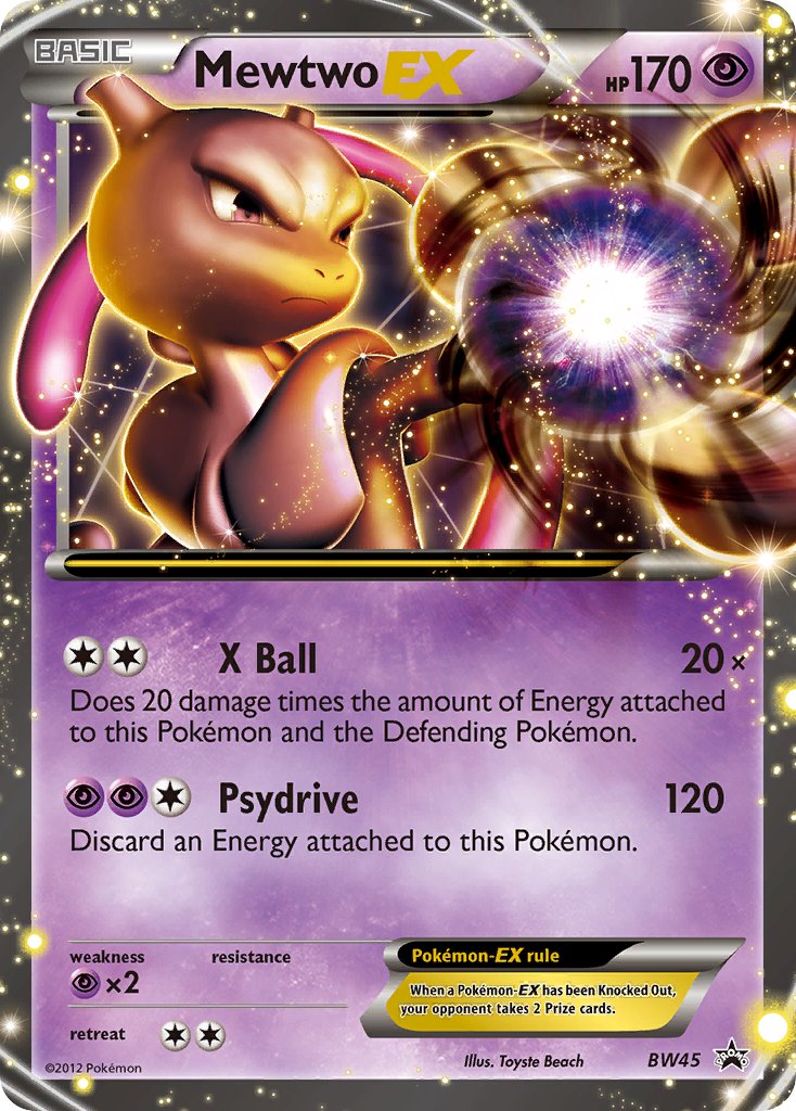 Mewtwo EX - BW Black Star Promos (Promo) [BW-45] English / Near Mint / Normal