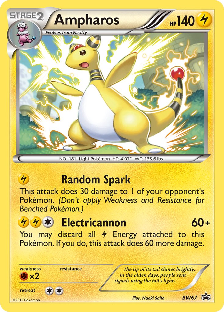 Ampharos - BW Black Star Promos (Promo) [BW-67] English / Near Mint / Normal
