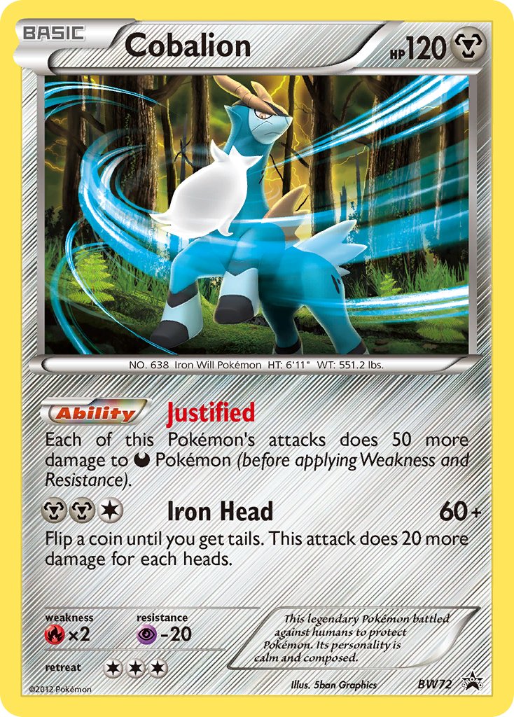 Cobalion - BW Black Star Promos (Promo) [BW-72] English / Near Mint / Normal