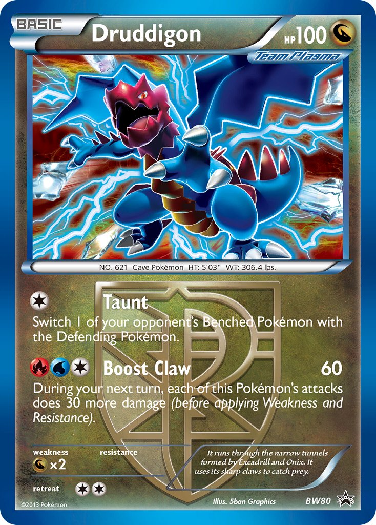 Druddigon - BW Black Star Promos (Promo) [BW-80] English / Near Mint / Normal