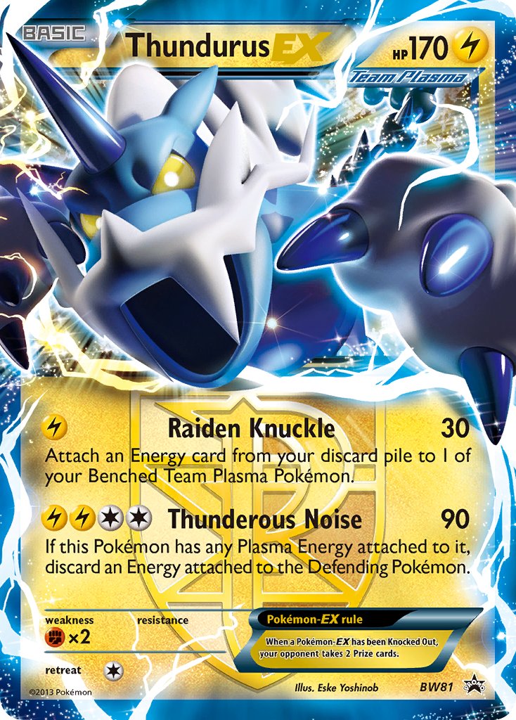Thundurus EX - BW Black Star Promos (Promo) [BW-81] English / Near Mint / Normal