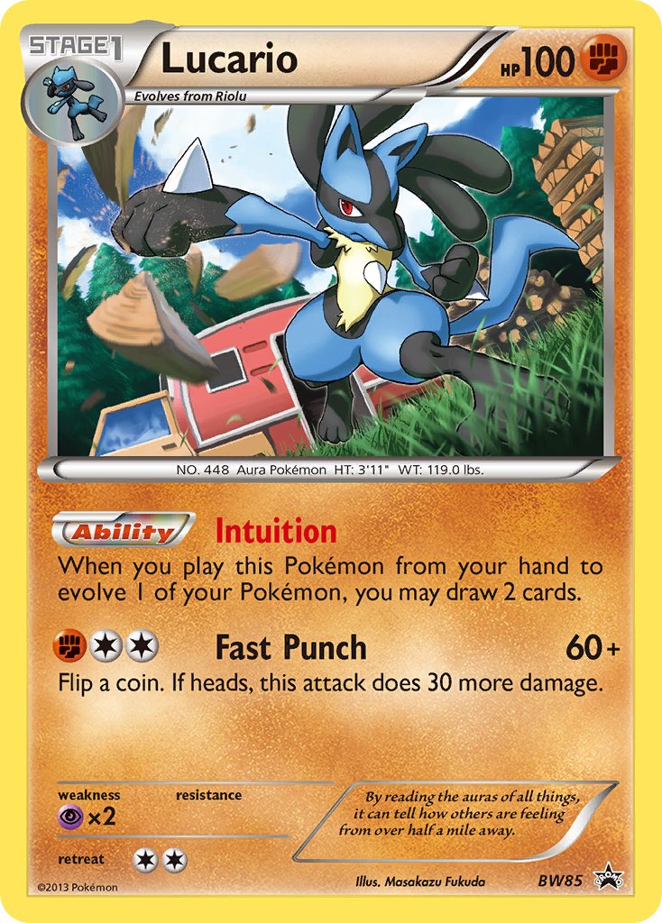 Lucario - BW Black Star Promos (Promo) [BW-85] English / Near Mint / Normal