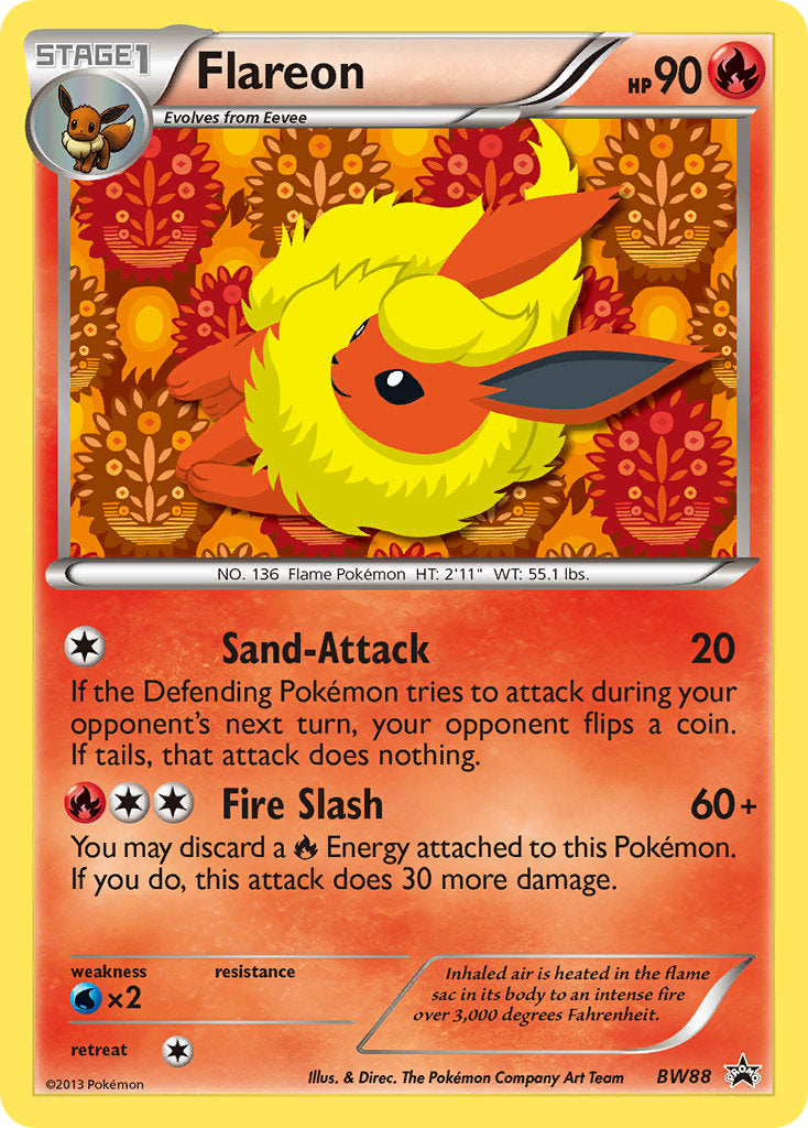 Flareon - BW Black Star Promos (Promo) [BW-88] English / Near Mint / Normal