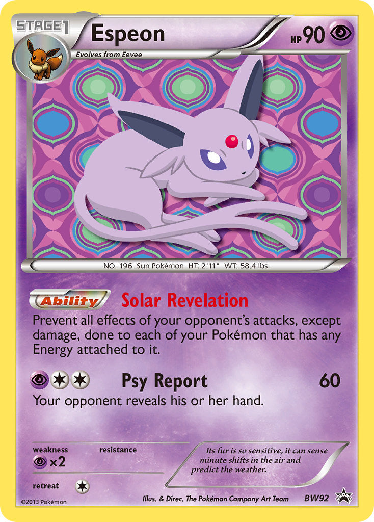 Espeon - BW Black Star Promos (Promo) [BW-92] English / Near Mint / Normal