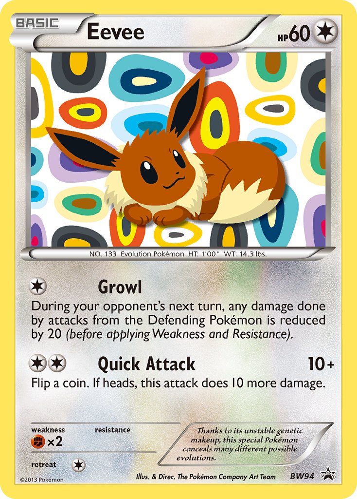 Eevee - BW Black Star Promos (Promo) [BW-94] English / Near Mint / Normal
