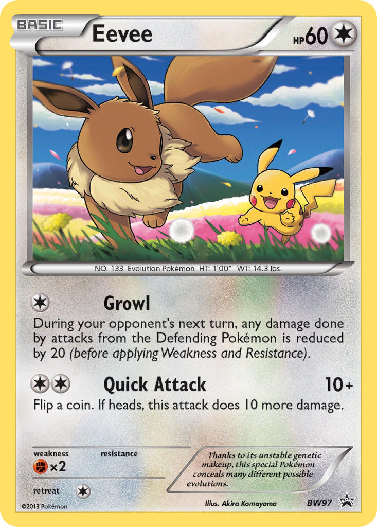 Eevee - BW Black Star Promos (Promo) [BW-97] English / Near Mint / Normal