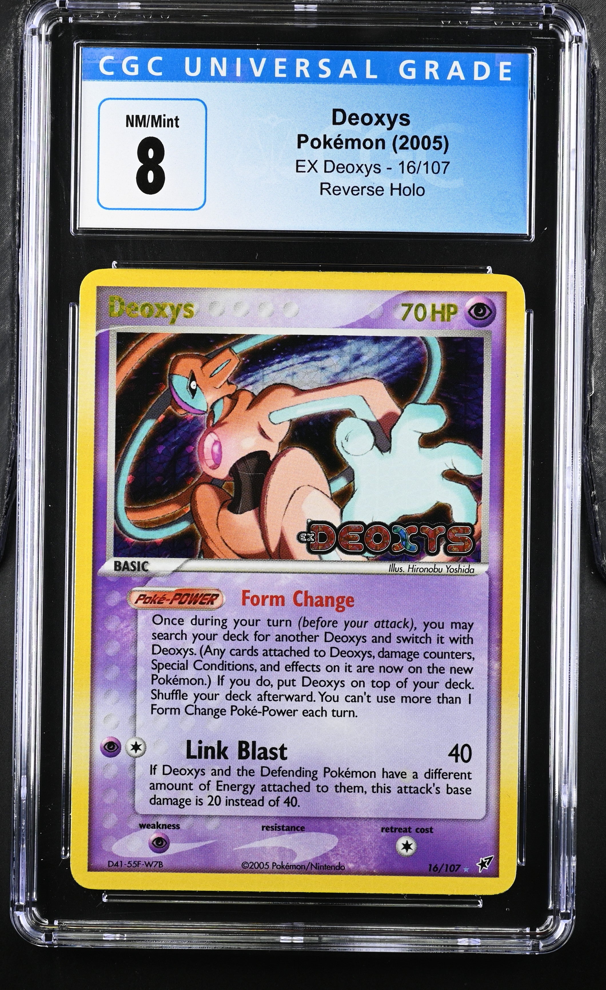 Deoxys #16 Stamped Holo EX Deoxys CGC 8 - forside