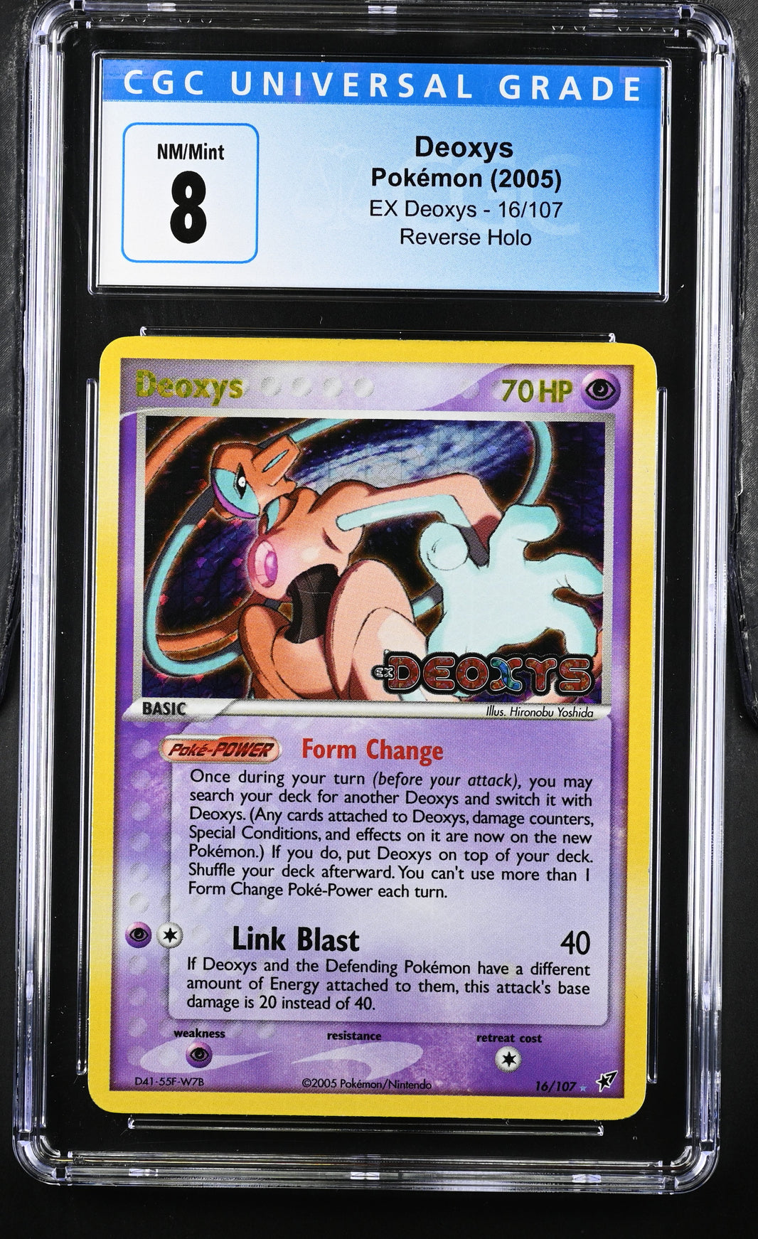 Deoxys #16 Stamped Holo EX Deoxys CGC 8 - forside