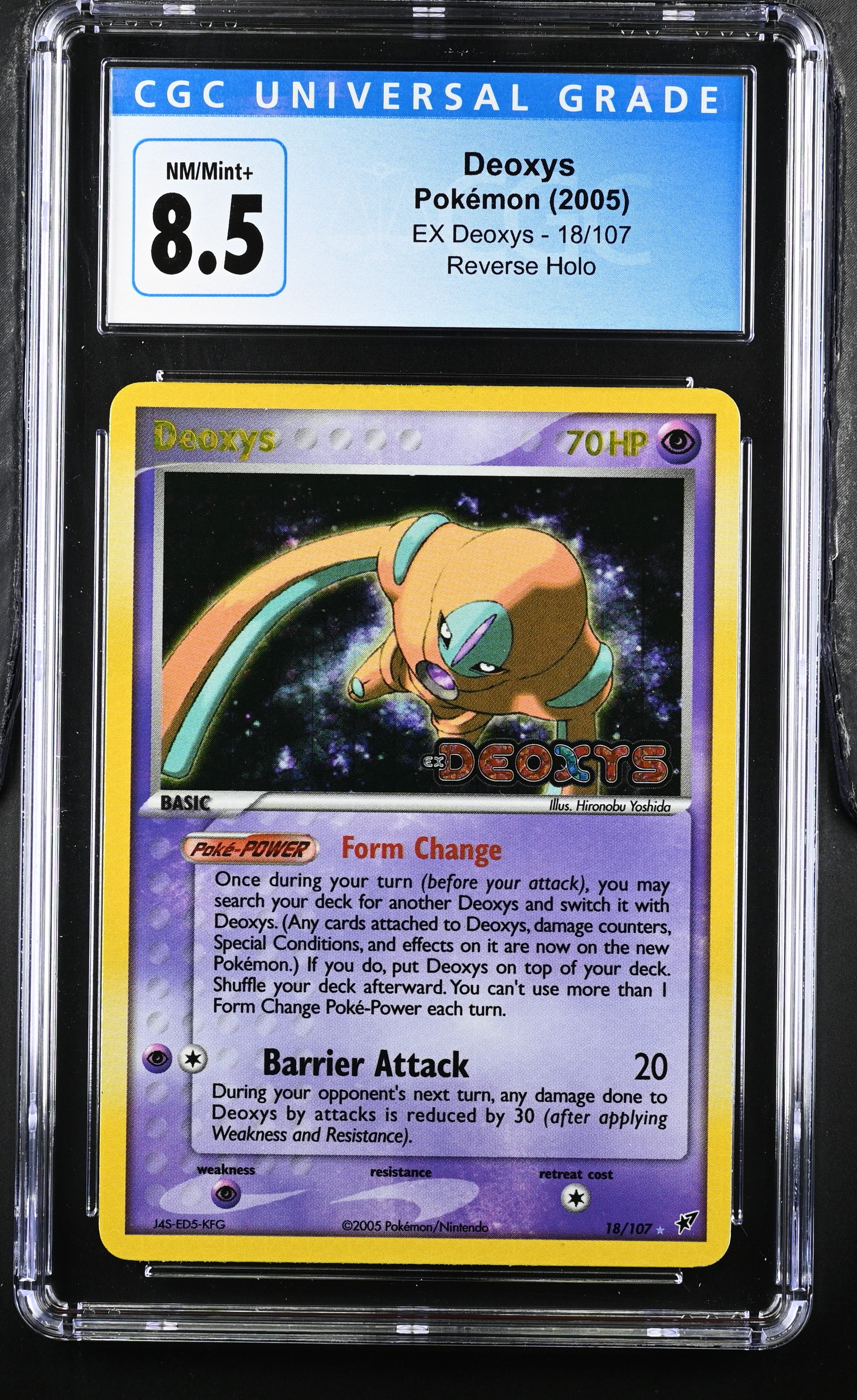 Deoxys #18 Stamped Holo EX Deoxys CGC 8.5 - forside