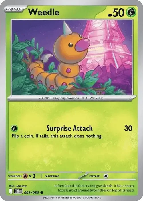 Weedle - Chaos Rising (Common) [CRI-001] English / Near Mint / Normal