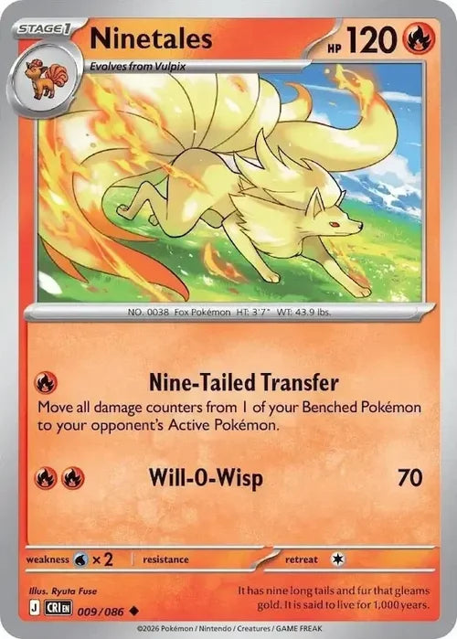 Ninetales - Chaos Rising (Uncommon) [CRI-009] English / Near Mint / Normal