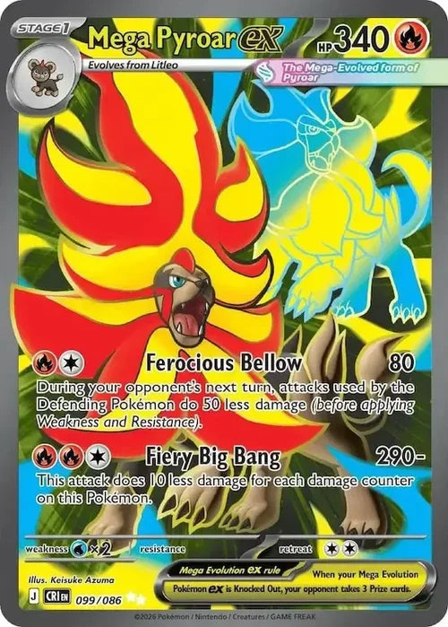 Mega Pyroar ex - Chaos Rising (Ultra Rare) [CRI-099] English / Near Mint / Normal