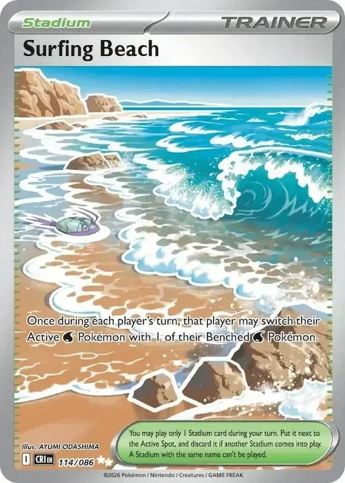 Surfing Beach - Chaos Rising (Ultra Rare) [CRI-114] English / Near Mint / Normal