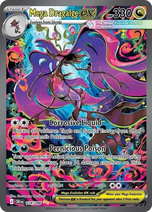 Mega Dragalge ex - Chaos Rising (Special Illustration Rare) [CRI-118] English / Near Mint / Normal