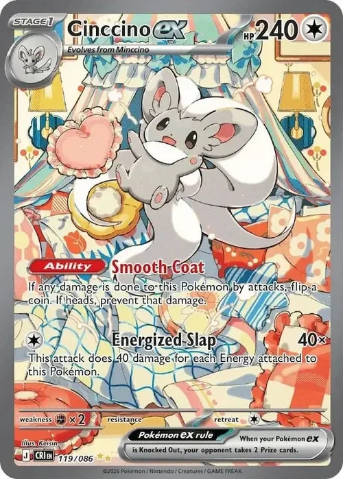 Cinccino ex - Chaos Rising (Special Illustration Rare) [CRI-119] English / Near Mint / Normal