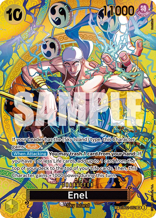 Enel (EB02-052) - Adventure on Kami’s Island (Special Rare) [OP15-EB02-052] English / Near Mint / Normal