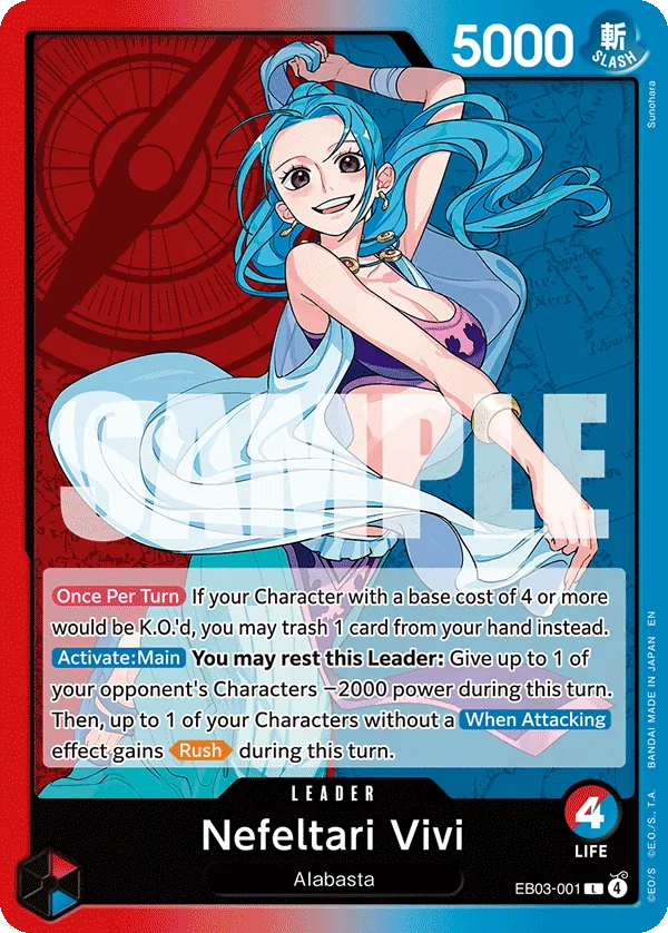 Nefeltari Vivi (EB03-001) (V.1) - Heroines Edition (Leader) [EB03-001] English / Near Mint / Normal