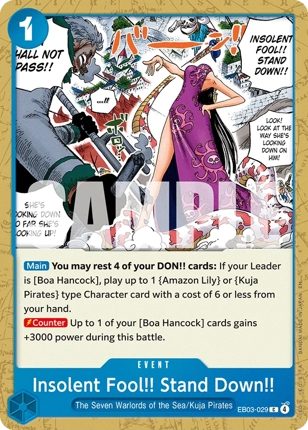 Insolent Fool!! Stand Down!! (EB03-029) (V.1) - Heroines Edition (Common) [EB03-029] English / Near Mint / Normal