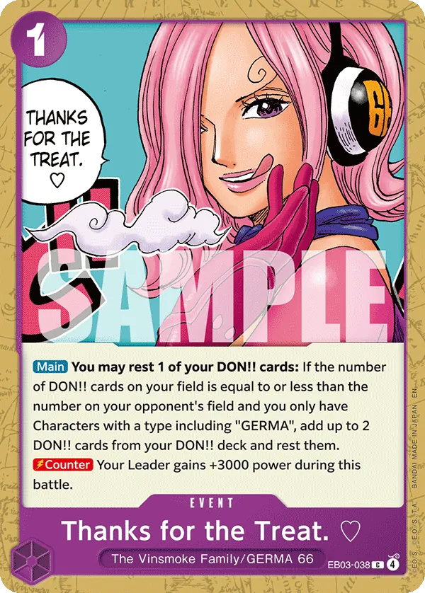 Thanks for the Treat.  (EB03-038) (V.1) - Heroines Edition (Common) [EB03-038] English / Near Mint / Normal