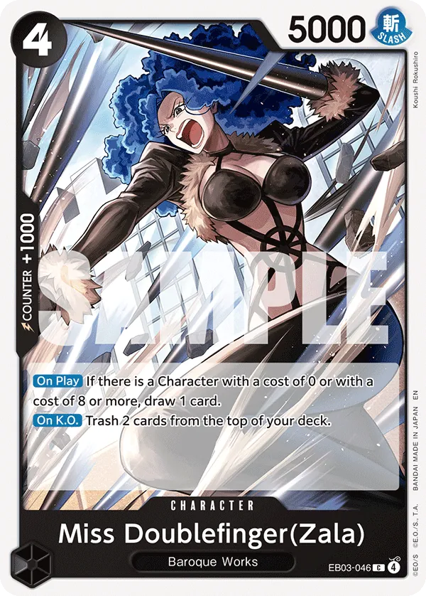 Miss Doublefinger(Zala) (EB03-046) (V.1) - Heroines Edition (Common) [EB03-046] English / Near Mint / Normal