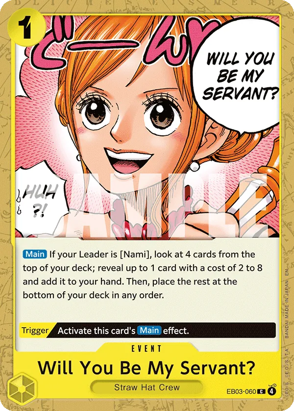 Will You Be My Servant? (EB03-060) (V.1) - Heroines Edition (Common) [EB03-060] English / Near Mint / Normal