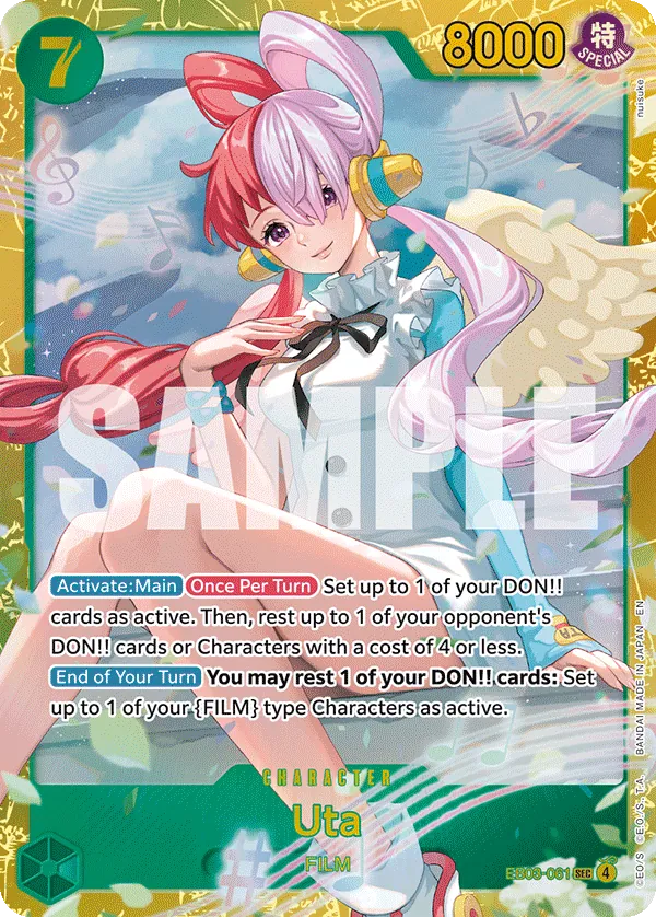 Uta (EB03-061) (V.1) - Heroines Edition (Secret Rare) [EB03-061] English / Near Mint / Normal