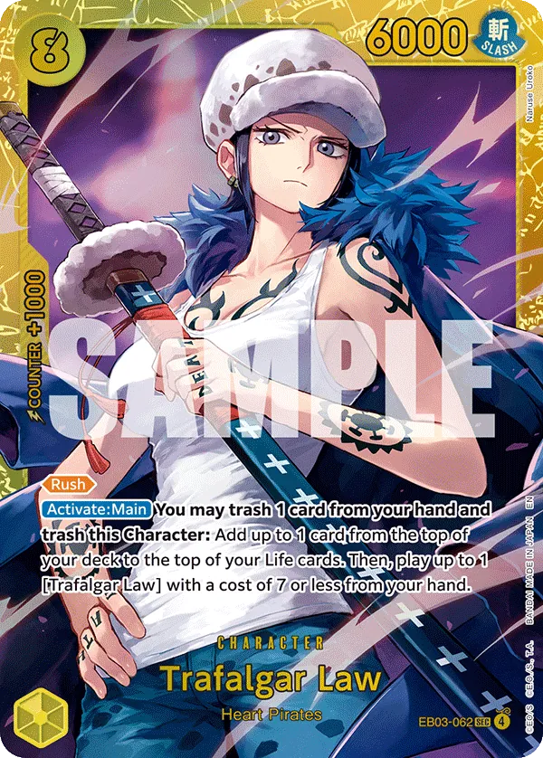 Trafalgar Law (EB03-062) (V.1) - Heroines Edition (Secret Rare) [EB03-062] English / Near Mint / Normal
