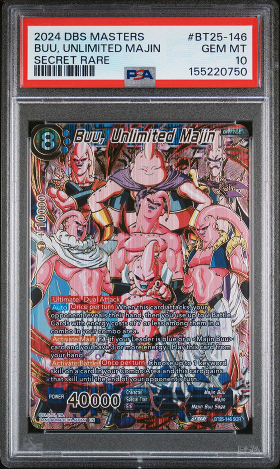 Buu, Unlimited Majin #BT25-146 - Secret Rare - PSA 10