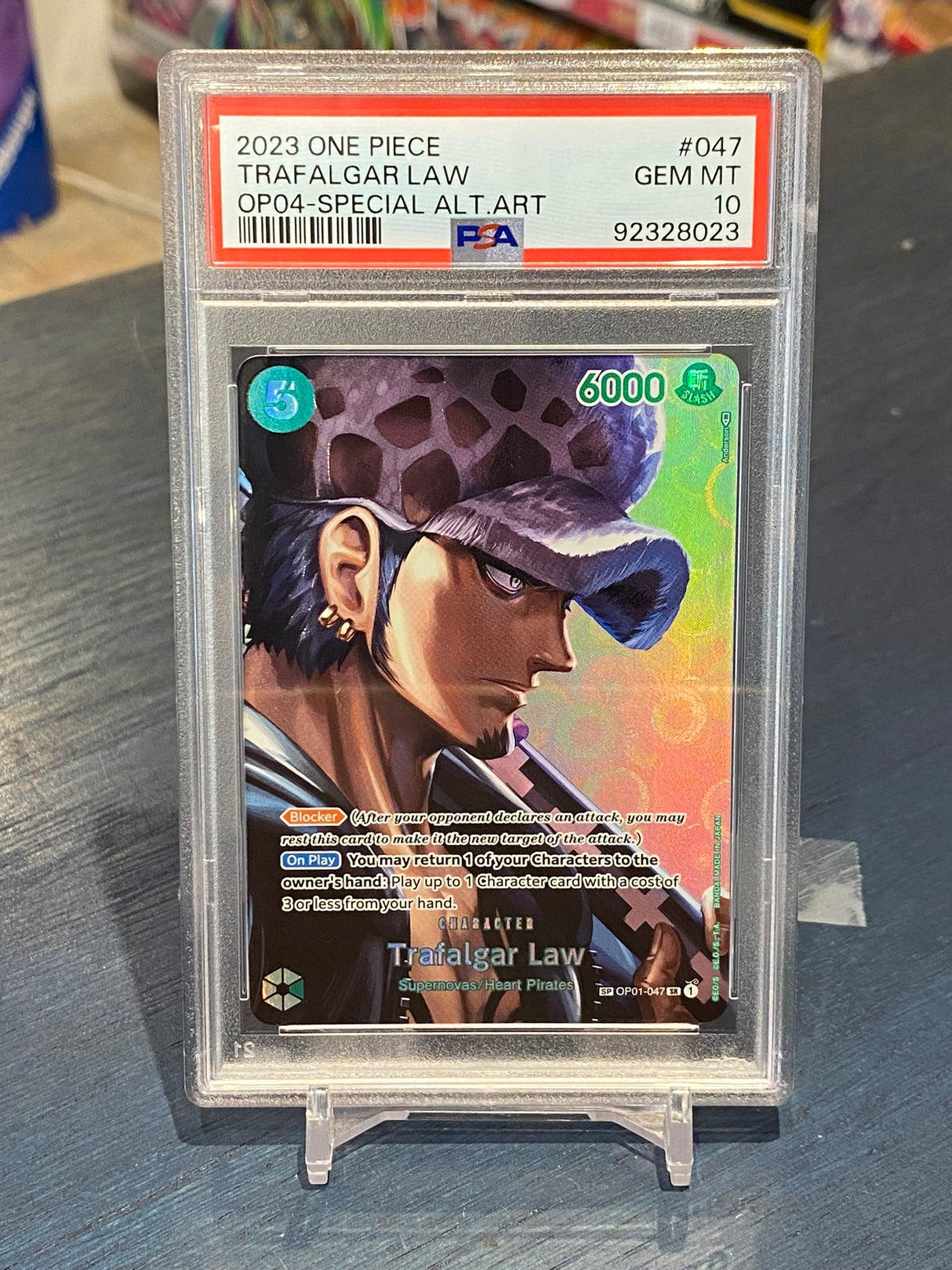 One Piece TCG - OP04: Trafalgar Law #047, 2023 - PSA 10 (GEM MT)