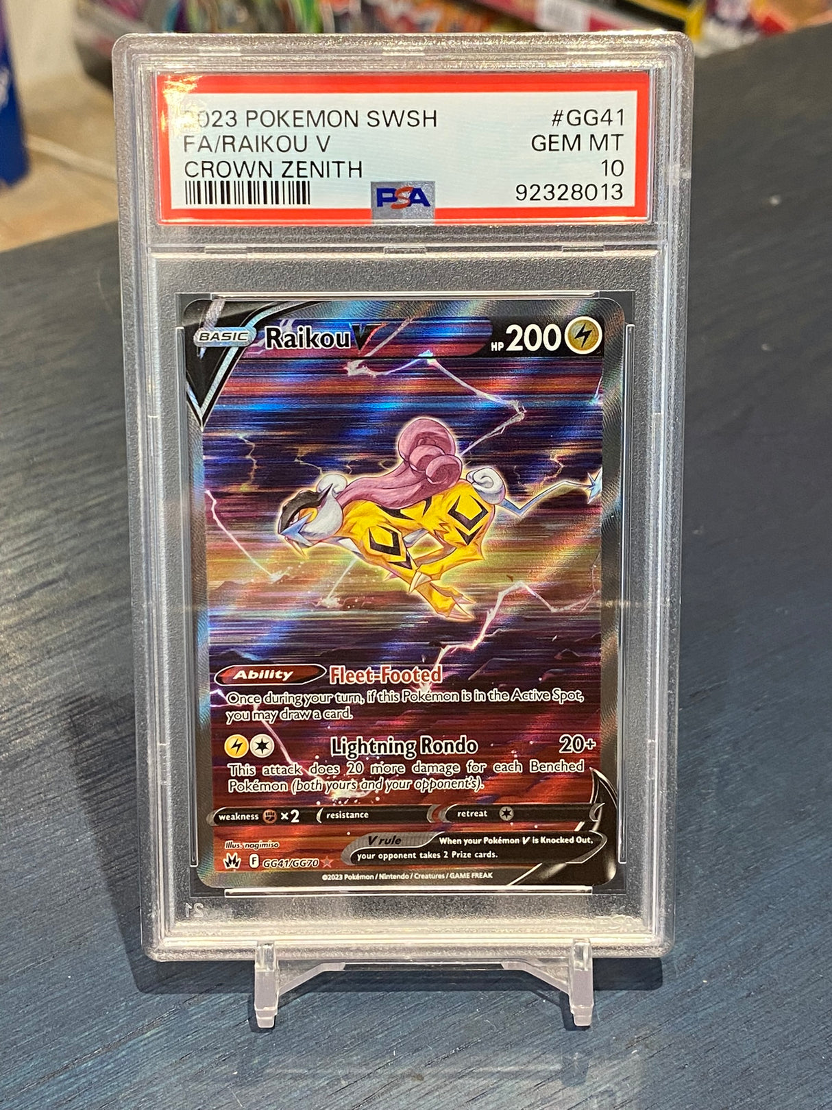 Pokémon Crown Zenith: Raikou V #GG41, 2023 - PSA 10 (GEM-MT)